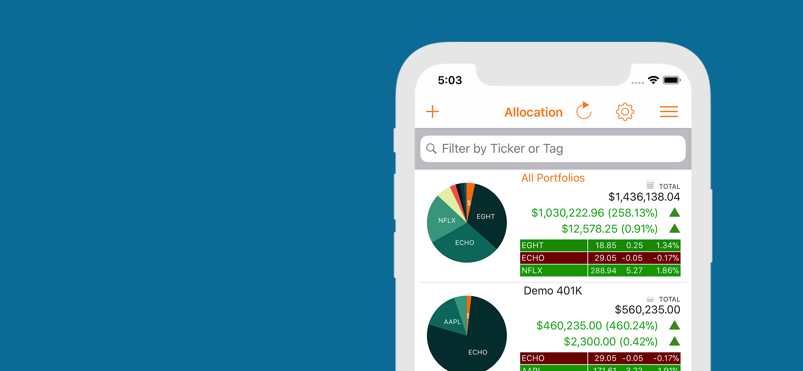Portfolio Screen